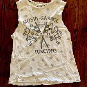 Lauren Moshi Star Racing Muscle tank top Sz Small